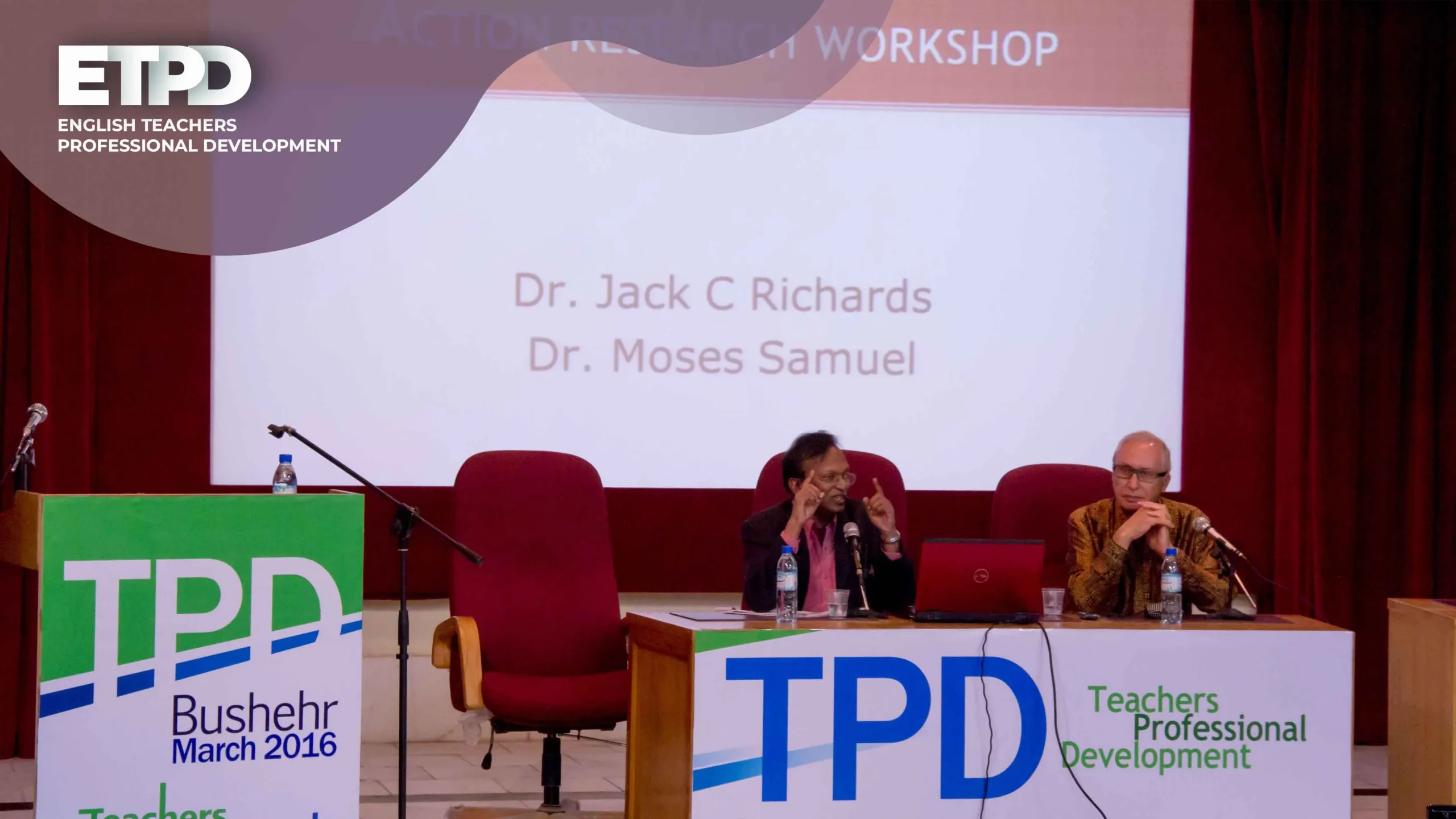 تصویر کارگاه Action Research در دومین سمینار ملی ارتقا تدریس اساتید زبان با حضور پرفسور جک سی ریچاردز از دانشگاه نیوزیلند و دکتر Muses از دانشگاه مالزی