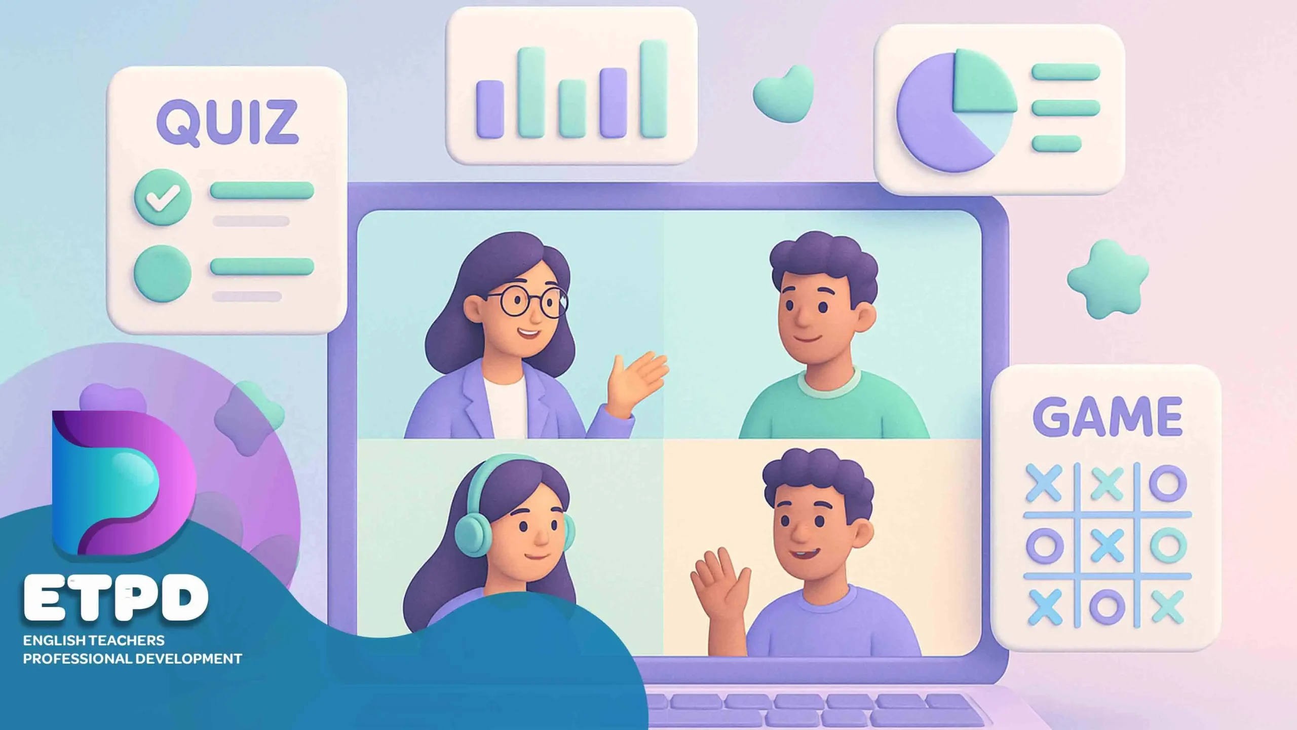 A cartoon of an online Class